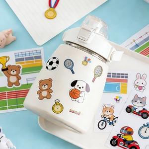 <span class=keywords><strong>Adesivi</strong></span> di Carta con Cartoni Animati per Bambini, Animali Selvatici, Faccine, Stelle, Natale, Compleanno - Product Image 1