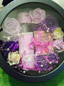 Cylinder Shape Transparent PVC Window Round Flower <strong>Box</strong> <strong>Bride</strong> Hand Gift of Flowers Soap Rose Flower Gift <strong>Box</strong> - Product Image 2