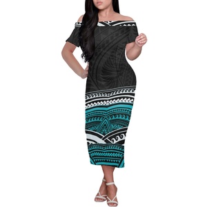 2 pezzi estate polinesiana donna abito a manica corta con spalle scoperte Casual <span class=keywords><strong>festa</strong></span> <span class=keywords><strong>in</strong></span> spiaggia all'ingrosso - Product Image 4