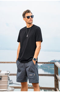 Zh Yiff593 ग्रीष्मकालीन नए पुरुषों की टी-शर्ट शॉर्ट स्लिम सुंदर और उदार - Product Image 5