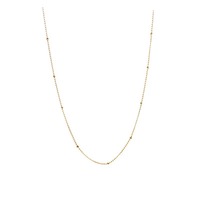 Collier tendance en acier inoxydable plaqué or, chaîne maille croisée de 45 cm, idéal pour un cadeau (vente en gros)
