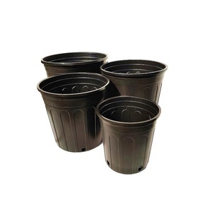 Durable Hard plastic 1 gallon pot black flower plant pots big nursery pots of PP/HDPE
