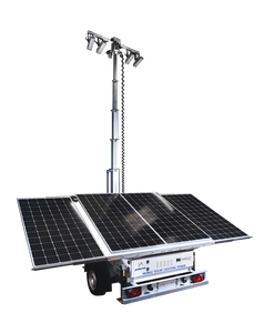 Mobile <b>Solar</b> Lighting Tower | Portable <b>Solar</b> LED <b>Light</b> Tower with Trailer & Battery Storage - Product Image 3