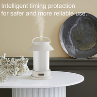 Humidificateur évaporatif USB au design lanterne vintage, absorption par mèche en coton, veilleuse, faible bruit, plastique, pour hôtel, garantie 1 an