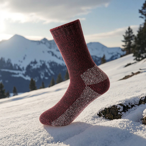 Unisex Chất Lượng Cao Nhiệm Vụ Nặng Nề Nhiệt <span class=keywords><strong>Alpaca</strong></span> Vớ Len Thể Thao Crew Socks Với Logo Dưới Vị Trí - Product Image 3