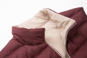 Nuevo <span class=keywords><strong>Chaleco</strong></span> <span class=keywords><strong>Acolchado</strong></span> Reversible para <span class=keywords><strong>Hombre</strong></span>, Diseño Moderno, Relleno a Mano, Dos Tonos (Borgoña/<span class=keywords><strong>Beige</strong></span>), Tejido Ligero - Product Image 3