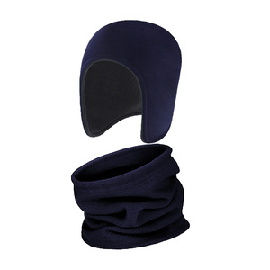 Fleece Lei Feng Hat And Scarf Set Warm Neck Warmer For Outdoor Sports Skiing Cycling Winter Use Adult Unisex - Product Image 1