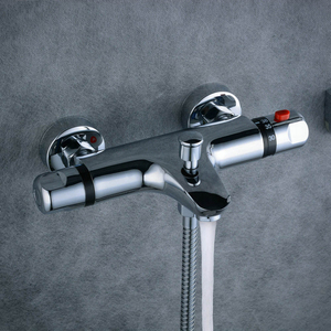 Design classique Chrome Robinet de <span class=keywords><strong>douche</strong></span> <span class=keywords><strong>thermostatique</strong></span> Mélangeur de bain Mélangeur de <span class=keywords><strong>douche</strong></span> de salle de bain Fonction 2 voies Mélangeur de bain - Product Image 2