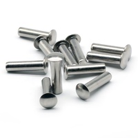 Rivets pleins en acier inoxydable 316 à tête ronde 6mm 8mm 10mm, qualité marine, testés anti-rosée salée pour fixation extérieure marine