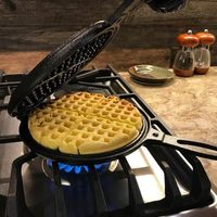 Moule à gâteau domestique, ustensile de pâtisserie, appareil à gaufres antiadhésif en fonte, poêle à gaufres pour cuisinière à gaz et à induction, pré-assaisonné