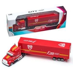 <span class=keywords><strong>Camion</strong></span> <span class=keywords><strong>de</strong></span> transport en alliage miniature pour enfants, modèle <span class=keywords><strong>de</strong></span> voiture miniature en fonte, avec logo personnalisé, roue libre 1/58, OEM - Product Image 3