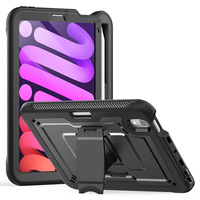Étui de protection en TPE pour tablette iPad Mini 6/Mini 7, 8,3 pouces, avec béquille pliable intégrée et emplacement pour stylet