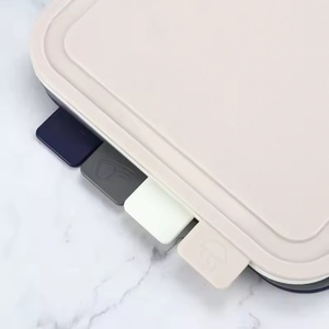 Hot Sale 4pcs Double Sided Coded <b>Plastic</b> Cutting Boards Set With Holder - Product Image 4