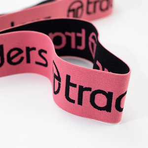 Nhà Máy Bán Buôn Thân Thiện Với Môi Màu Nylon Polyester Jacquard Ban Nhạc Đàn Hồi Thư In Dây Thắt Lưng Ban Nhạc Đàn Hồi Cho Đồ Lót - Product Image 4