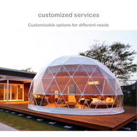 Tente dôme personnalisable avec matériau en PVC toit transparent tente de jardin coupe-vent imperméable pour famille camping extérieur