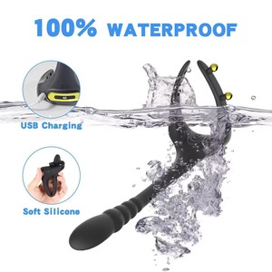 2024 nuevo diseño juguetes sexuales para hombres Control remoto tamaño ajustable tapón Anal vibrador anillo vibradores - Product Image 6