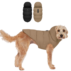 Veste matelassée imperméable pour chien OEM, manteau d'hiver à capuche pour animaux de compagnie, gilet chaud et doux en gros pour chiens de petite, moyenne et grande taille, logo personnalisé OEM - Product Image 1
