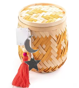 Panier d'artisanat tissé en bambou rectangle de couleur personnalisée Boîte à thé tissée à la main de style national et boîte à collation dégradé de couleur - Product Image 2