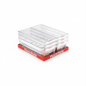 Contenitore impilabile PlasticForte per frigorifero, 37x14.5x10 cm, per bevande e alimenti - Product Image 2