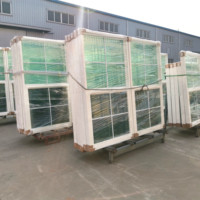 Fenêtre verticale à double battant en PVC, prix usine, économe en énergie, isolante thermiquement, coupe-vent, vitrage teinté double couche, extérieur