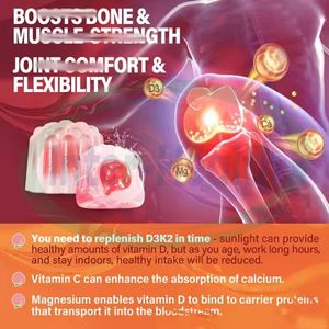 Ausreson OEM Vitamina K2 D3 Gomitas rellenas Soporte para la salud ósea Multivitamina D3 Gomitas rellenas - Product Image 4