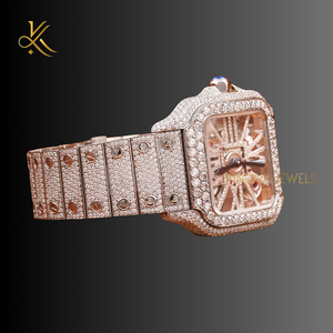 Sofisticado reloj de diamantes de moissanita brillante con piedras de alta claridad y acabado lujoso para un uso elegante - Product Image 3