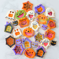 Moule à biscuits en acier inoxydable 6 pièces pour Halloween, motif citrouille et maison fantôme, fabrication directe usine, pour la pâtisserie