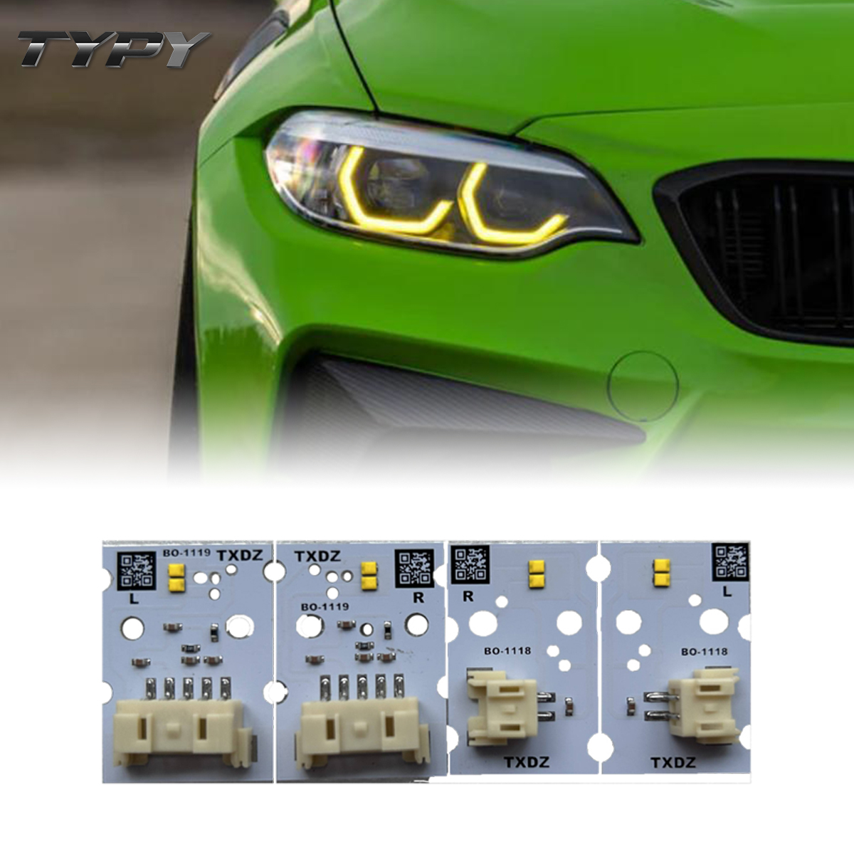 M2イエローLEDボードCSLスタイルヘッドライトDRLモジュールBMW 2