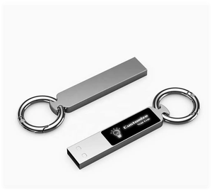Clé USB promotionnelle élégante avec lumière LED colorée, clé USB flash en métal mince avec logo brillant, un cadeau idéal - Product Image 3
