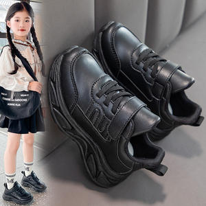 2025 nuevos zapatos deportivos para niños de primavera Otoño, suela blanda mediana grande, informal, negro, Color sólido, diseño de moda para niños y niñas - Product Image 3