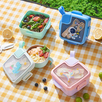 Boîte à lunch bento écologique en PP+silicone, anti-fuite, portable, pour bébé, livraison directe d'usine