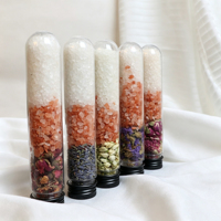 Partículas de Sal Rosa del Himalaya 100% Pura de 2-5 mm, Forma Natural, Hechas a Mano, Feng Shui, Flores Secas, Decoración de Roca
