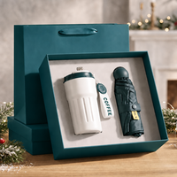 Nouveauté : Coffret Cadeau d'Entreprise Direct Usine – Tasse Isotherme et Parapluie – Emballage Promotionnel pour Petites Entreprises