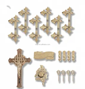 Caskets And Coffins Funeral Supplies Gold Conner Casket Handles And Accessories Crucifix For Casket