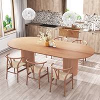 2025 moderne Simple nordique maison créative Table à manger chaise combinaison Table en bois massif pour petit hôtel salle à manger meubles
