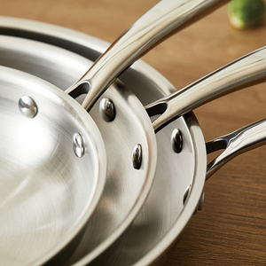 Thép không gỉ tri-ply Fry Pan, cảm ứng cơ sở an toàn đồ nấu nướng - Product Image 4