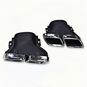 2017 2020 Mercedes E-Class W213 AMG E63 ống xả nâng cấp ống xả bằng thép không gỉ hình vuông màu đen - Product Image 4