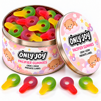 Bonbons gélifiés Halal OEM personnalisés en boîte métallique, oursons gélifiés à marque privée, bonbons en gros