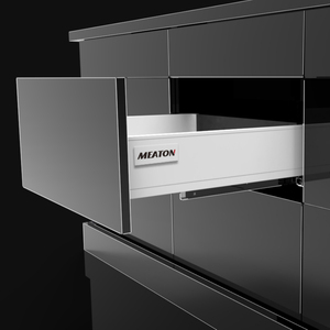 Meaton Double wall soft closing undermount tandem kitchen slim box Height 100mm with front and back panel