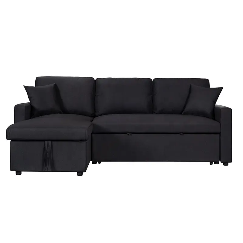Projetos conjunto de sofá mobiliário moderno para sala de estar em forma de L sofá chaise cama com caixa de armazenamento