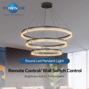 <span class=keywords><strong>Luminaire</strong></span> <span class=keywords><strong>suspendu</strong></span> nordique LED avec télécommande, contrôle par interrupteur, cercle acyclique moderne doré, prix raisonnable, éclairage domestique - Product Image 1