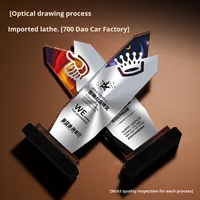 Trofeo de Cristal Deslumbrante, Diseño Personalizado, Medalla de Cristal Metálico, Grabado Láser, Impresión UV, Premios Anuales, Reconocimiento a Empleados