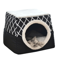 Usine Offres Spéciales Chat Lit Yourte Chat Maison Coton Chaud Pliable Pour Animaux De Compagnie Lit De Luxe Maison de Chat