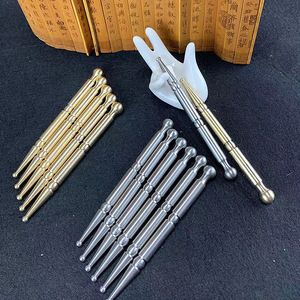 Sonda de Acero Inoxidable de Doble Cabezal Portátil y Enchufable para Acupuntura Auricular y Masaje de Drenaje de Meridianos Corporales - Product Image 5