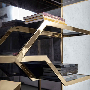 Mueble multifunción de metal y acero inoxidable para el hogar, estantería sencilla de lujo de estilo moderno y <span class=keywords><strong>popular</strong></span> - Product Image 4