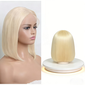 Perruque Lace Front 360 Cheveux Humains Raides Densité 150% HD Sans Colle avec Baby Hair Vente en Gros Perruque Bob Cheveux Humains Remy <span class=keywords><strong>Blond</strong></span> - Product Image 3