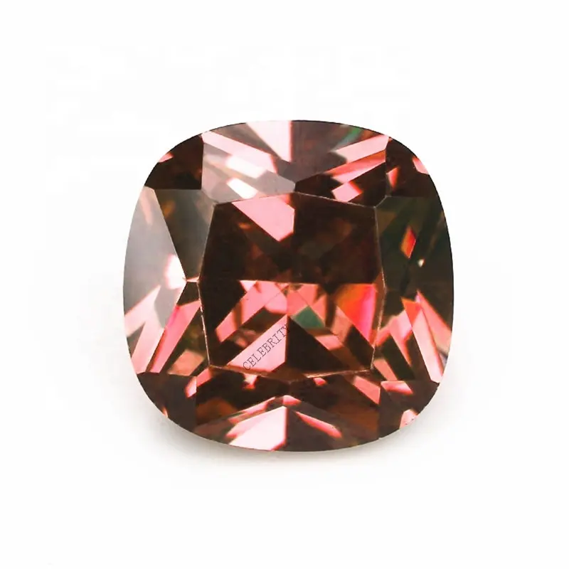 China Wholesale Round Machine Cut Cushion Synthetic Stones cubic zirconia Garnet gemstone for sale