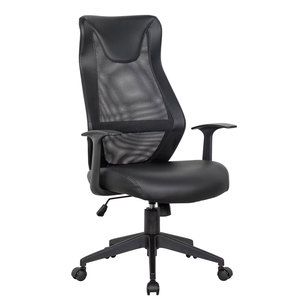 Chaise de bureau professionnelle pour cadres avec design en maille respirante, soutien lombaire réglable, rotation à 360 degrés et accoudoirs - Product Image 1