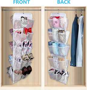 Organizador de Zapatos para Bebé Colgante de Doble Cara con 30 Bolsillos, Bolsa de Almacenamiento Giratoria para Armario, Bolsas de Almacenamiento Comprimidas - Product Image 6