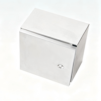 Boîtiers de distribution électrique muraux en acier inoxydable avec revêtement en poudre, personnalisables OEM/ODM, IP66, pour extérieur/intérieur